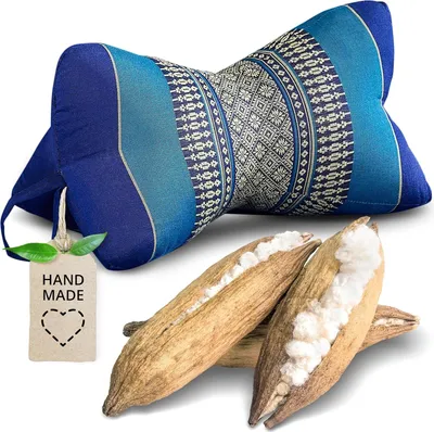 Produktbild von livasia Nackenstützkissen Knochenkissen - Ø 15x32cm Nackenkissen Knochenform, Sofakissen, Lesekissen mit Kapok, Kissen für Garten und Balkon,