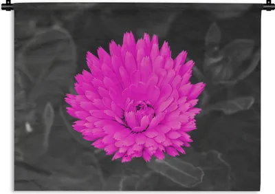 Produktbild von MuchoWow® Wandteppich Wandbehang Blumen - Aquarell - Rosa 150x112.50 cm Tapisserie Dekoration Wandtuch - Wanddecke - Wandteppiche