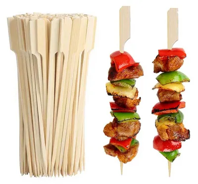Fingerfood-Sticks, 60 Stück, 15 cm, Bambus, braun