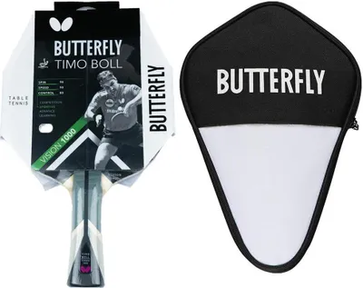 Produktbild von Butterfly 1x Timo Boll Vision 1000 Tischtennisschläger + Tischtennishülle | Tischtennisset Tischtennis TT Tabletennis