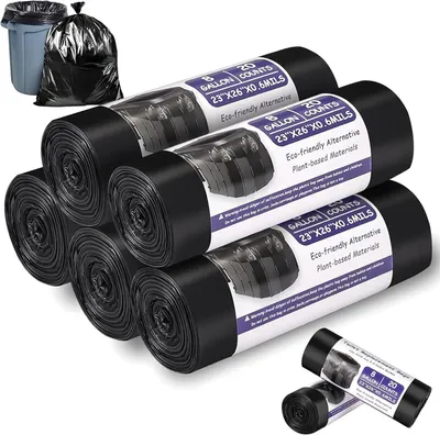 Produktbild von Toilettenbeutel 30 L, 100 Stücke, abbaubar, wasserdicht, schwarz, für Camping