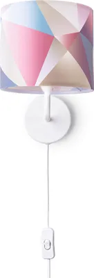 Produktbild von Wandleuchte Stofflampenschirm Tischlampe Nachttischlampe E14 Vintage Retro Rund