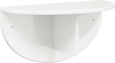 Obrázek produktu pro vidaXL Nástěnná police, držák, vysoký lesk, bílá, 48 x 24 x 24 cm
