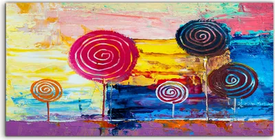 Produktbild von Coloray Acrylbild 120x60  Wandbild Acrylbilder Wand Bild Malerei Abstrakt Baum bunte