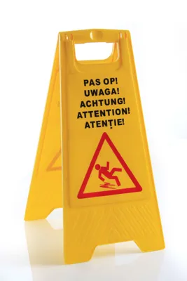 Produktbild von HENDI Schild Rutschgefahr         PP 300x615 mm
