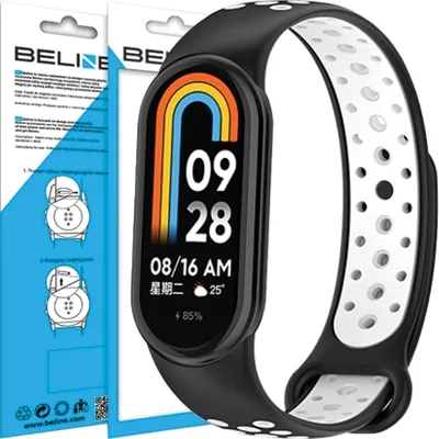 Produktbild von Beline Band Mi Band 9/8 Design Schwarz-Weiss /Schwarz-Weiss