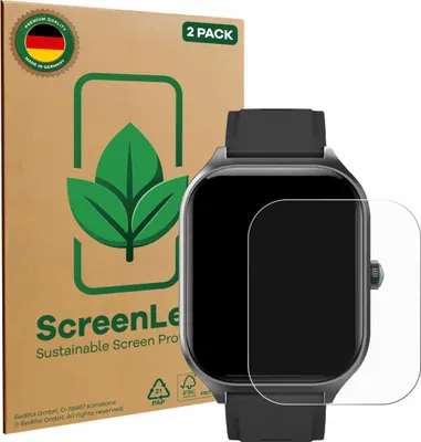 Produktbild von 2x ScreenLeaf Schutzfolie für FORRLITE Smartwatch 2.01" nachhaltiger Displayschutz Display Schutz Folie Klar Transparent