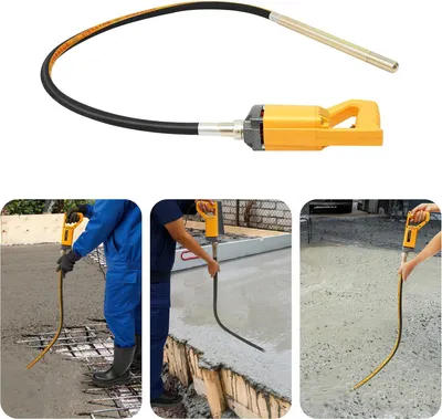 Produktbild von Betonvibrator - Innenrüttler/Flaschenvibrator - 1300 W - 220 V - 35 mm Kopf - 4000 U/min - Gelb