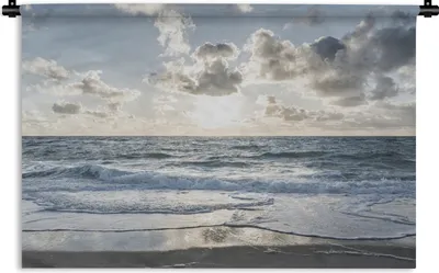 Produktbild von MuchoWow® Wandteppich Wandbehang Meer - Wolken - Deutschland 60x40 cm Tapisserie Dekoration Wandtuch - Wanddekorationen