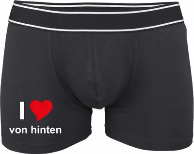 Produktbild von Boxershorts - Mann - Boxer-0004-man-black-v-S - schwarz - S - vorn - I LOVE liebe von vorn - lustiges Motiv - Spruch - Unterwäsche - Unterhose - Freizeit - lustig