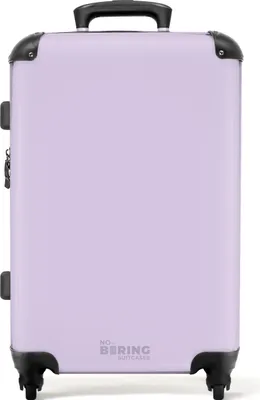 Produktbild von NoBoringSuitcases.com® Großer Koffer - Pastell lila - Kombinationsschloss TSA - Hartschalen Trolley 4 Rollen - 72 liter - Reisekoffer - 66 cmKoffer Mittelgroß 67x43x25 cm, 72L,