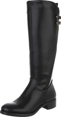 Produktbild von Ital-Design Damen Stiefel  Textiloptik, Lederoptik Flache Stiefel 90110029 Schwarz Gr.  40