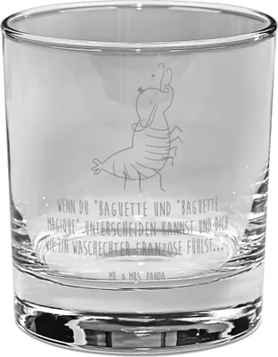 Produktbild von Mr. & Mrs. Panda Glas Garnele Franzose - Transparent - Geschenk, Tumbler, für Gin, Urlaub, Französisch, Krabbe, Cocktailglas