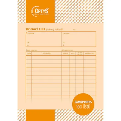 Image de Bon de livraison Optys, A5, autocopiant, 100 feuilles