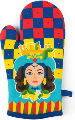 Immagine prodotto di Guanto da forno Excelsa in cotone Sicilian Rhapsody 32x2x18 cm Colorato