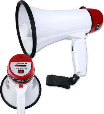 Produktbild von Schramm ® Megafon ohne Batterien Megaphone ca. 22,5 x 14 x 14 cm Lautsprecher Fan Handmegafon Handmikrofon