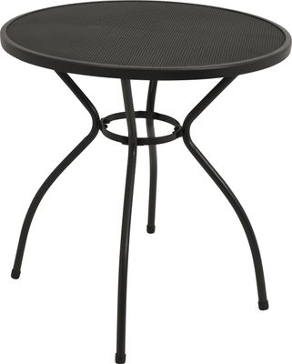 DEGAMO Gartentisch Bistrotisch Balkontisch CLASSIC 70cm rund, Stahl + Streckmetall anthrazit