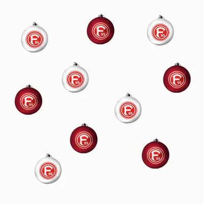 Produktbild von Fortuna Düsseldorf Christbaumkugeln 10er-Set
