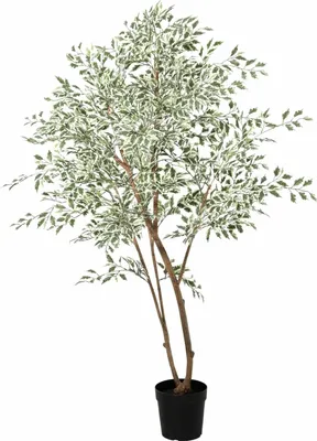 Immagine prodotto di Ficus Benjamina Variegata, pianta artificiale da 185 cm – Grande ficus variegato da interno
