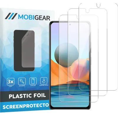 Produktbild von Mobigear Displayschutzfolie für Xiaomi Redmi Note 10 Pro – Displayschutzfolie, kompatibel mit Hüllen (3er-Pack)