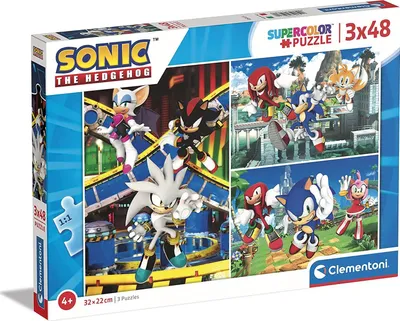 Image de Clementoni Supercolor Sonic the hengehog jeu de puzzle 144 pièce(s) Dessins animés