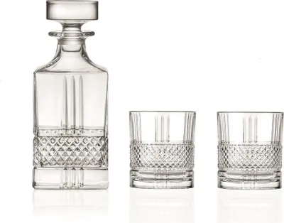 Produktbild von Karaffe mit 2 Whiskygläsern Brillante 3-tlg.