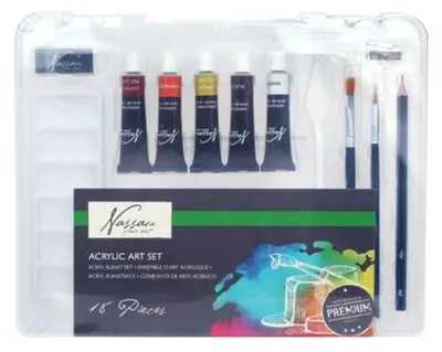 Obrázok produktu pre Akrylová farba Nassau Art štartovacia sada 18 kusov