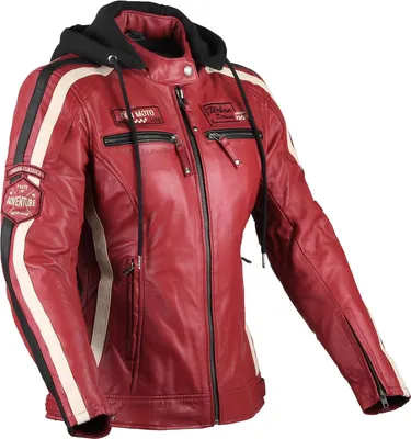 Productafbeelding van DIFI Jolene 3, damesmotorfietsjas, leer, rood, maat M