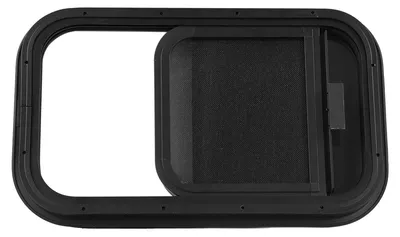 Obrázek produktu pro Vodotěsné okno Push-Pull - hliník - tvrzené sklo - 535x335 mm
