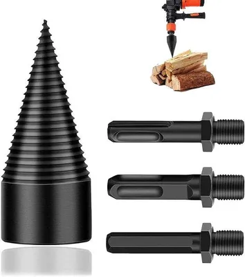 Zdjęcie produktu dla Łuparka do drewna z wiertłem 32 mm i 3 uchwytami