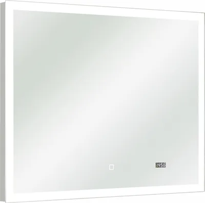 Produktbild von Pelipal S34 LED Badspiegel 90 x 70 cm mit umlaufender LED Beleuchtung und praktischer LED Uhr