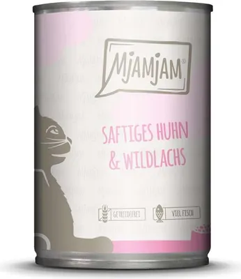 Obrázok produktu pre MjAMjAM 11144, Dospelý, Akékoľvek plemeno, Kuracie mäso, Losos, 400 g, Bez obilnín
