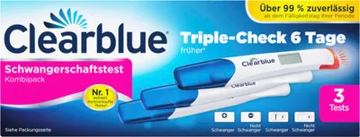 Produktbild von Clearblue Schwangerschaftstest Triple Check Ultra Früh 3er Set