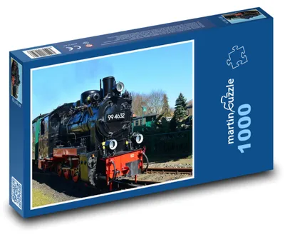Obrázek produktu pro Puzzle 1000 Historická parní lokomotiva na kolejích - martinpuzzle