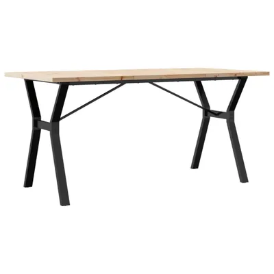 Produktbild von Esstisch Y-Gestell 160x80x75,5 cm Massivholz Kiefer & Stahl