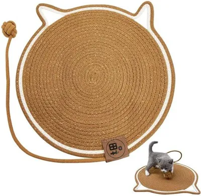 Image de Planche à griffer pour chats, protection anti-griffures, accessoires pour chats, planche en carton avec surface à griffer, diamètre 43 cm