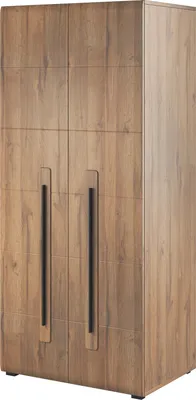 Produktbild von Furniture24 Kleiderschrank TULSA 18, Schrank, Wohnzimerschrank, Drehtürenschrank mit 2 Türen, 1 Einlegeboden und 1 Kleiderstange Grandson Eiche