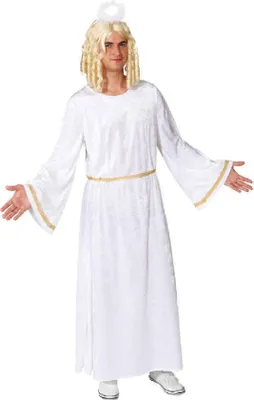 Produktbild von O7346-50-52 weiß gold Herren Kleid Engels Kostüm Engelchen Gr.50-52