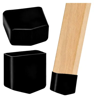 Produktbild von 2 Stück Ersatzfüße für Leitern, rutschfeste Gummifüße für 40x20mm Stehleitern