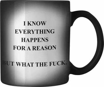Produktbild von Trendation - Lustige Farbwechsel Zauber-Tasse mit Spruch für Frauen Männer Arbeit Büro Lustig Farbwechsel Zauber-Tassen Becher mit Sprüchen Kollegin Geschenk Sarkasmus WTF (Schwarz)