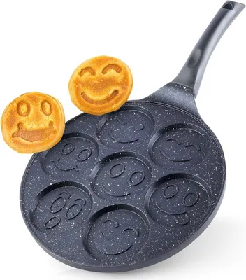 Produktbild von Orion | Pfanne - Crepespfanne - Ø 27 cm - 7 Mulden - Antihaftbeschichtung - für Eier und Pfannkuchen