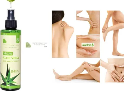 Produktbild von Aloe Vera Gel Spray | Organisch & Vegan | KOSMETIKANALYSE: | für Gesicht, Haare & Körper | 250ml