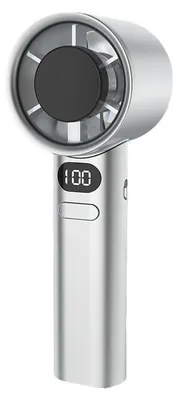 Produktbild von Turbo Handventilator USB-C, tragbarer Mini Ventilator mit LED Display und 120 Stufen, leistungsstark für Outdoor, Camping und Reisen