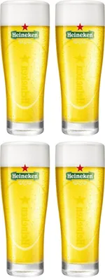 Immagine prodotto di Bicchieri da birra Heineken, modello Ellipse, capacità 250 ml - confezione da 4 pezzi