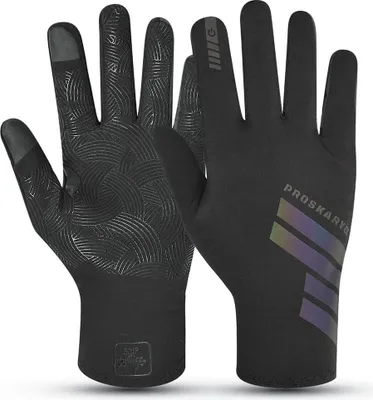 Produktbild von Proskary Anti-Rutsch-Sporthandschuhe Größe XXS 7-9 mit Reflektor Schwarz