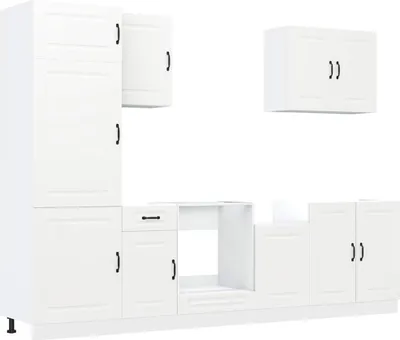 Produktbild von 7-tlg. Küchenschrank-Set Kalmar Weiß Holzwerkstoff