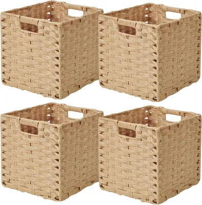 Image de Panier de rangement de 28x28x28 cm, lot de 4, étanche, pour la cuisine