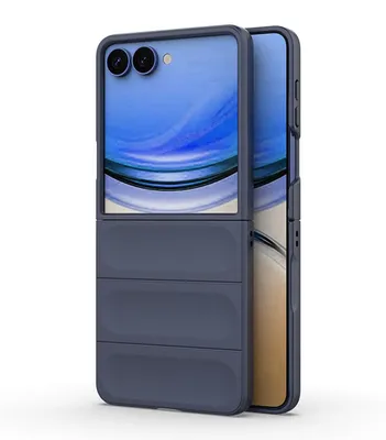 Produktbild von MobyDefend Hülle für Samsung Galaxy Z Flip 8 - TPU Gripcase - Blau