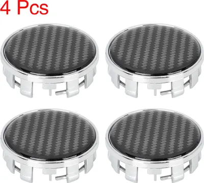 Produktbild von 4 Stück 54mm Kohlefasermuster Auto Rad Reifen Mitte Radkappenabdeckung