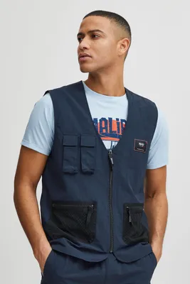 Produktbild von Indicode 10358MM IDPiet Weste Herren Weste Outdoor-Weste Anglerweste Cargotaschen robuste Polyester-Qualität Regular Fit
